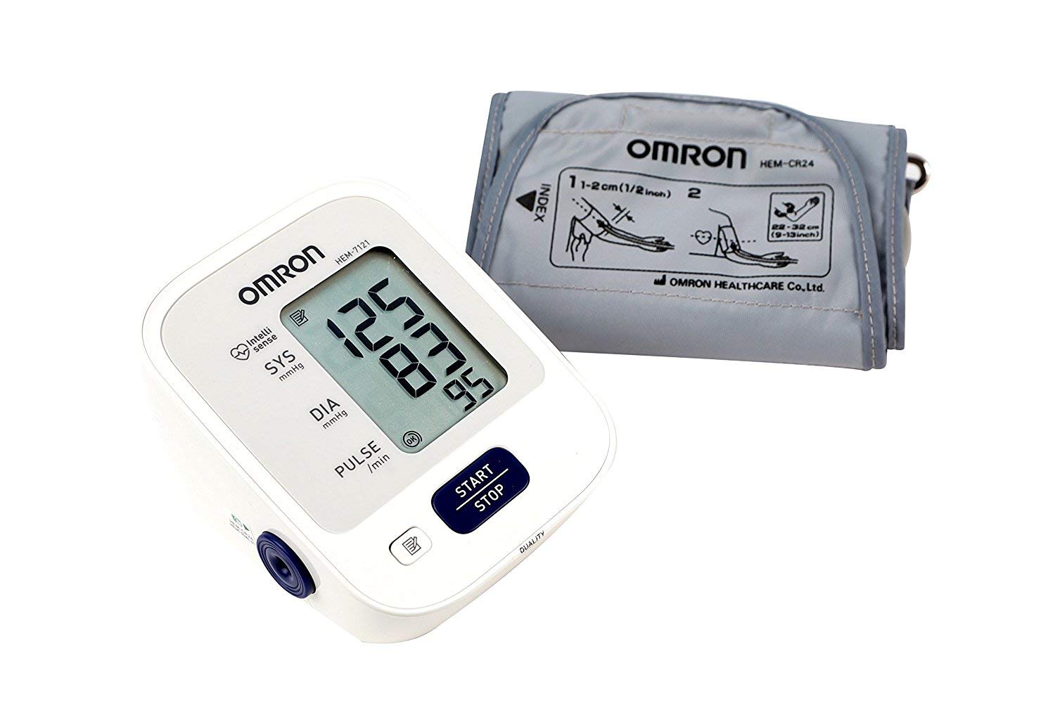 Omron HEM 7124 Fully Automatic Digital Blood Pressure Monitor with Intellisense Technology For Most Accurate Measurement