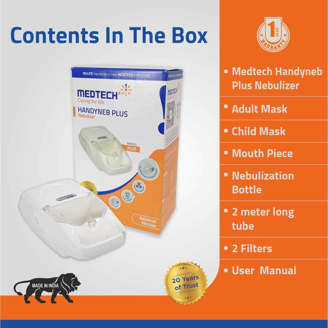 Safe Neb Nebulizer Price, Pocket Air Portable Nebulizer, Medtech Handyneb Plus Compressor Nebulizer Machine