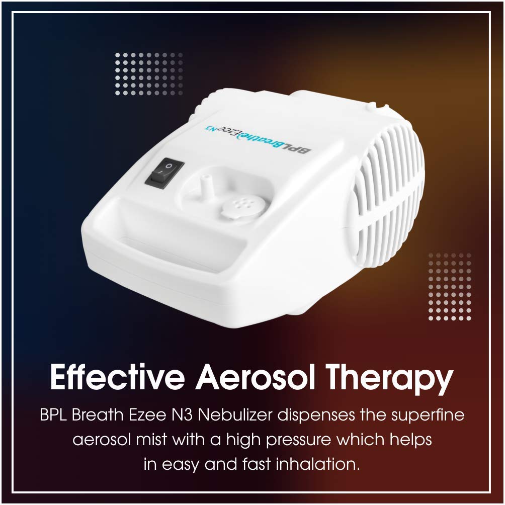 BPL Medical Technologies Breathe Ezee N3 Nebulizer, Sigma_Ent_0003 (White)