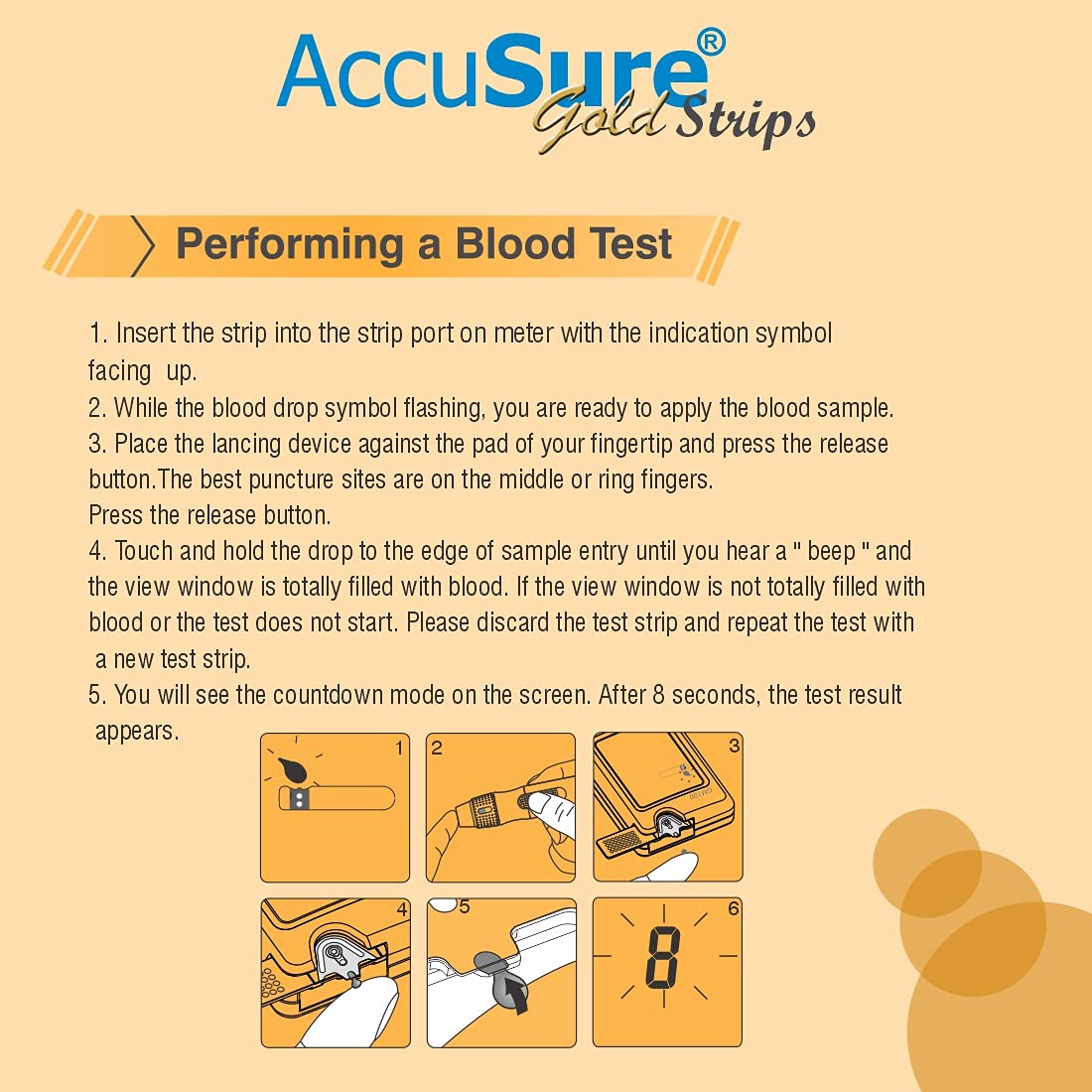 AccuSure Gold Glucometer Test Strips