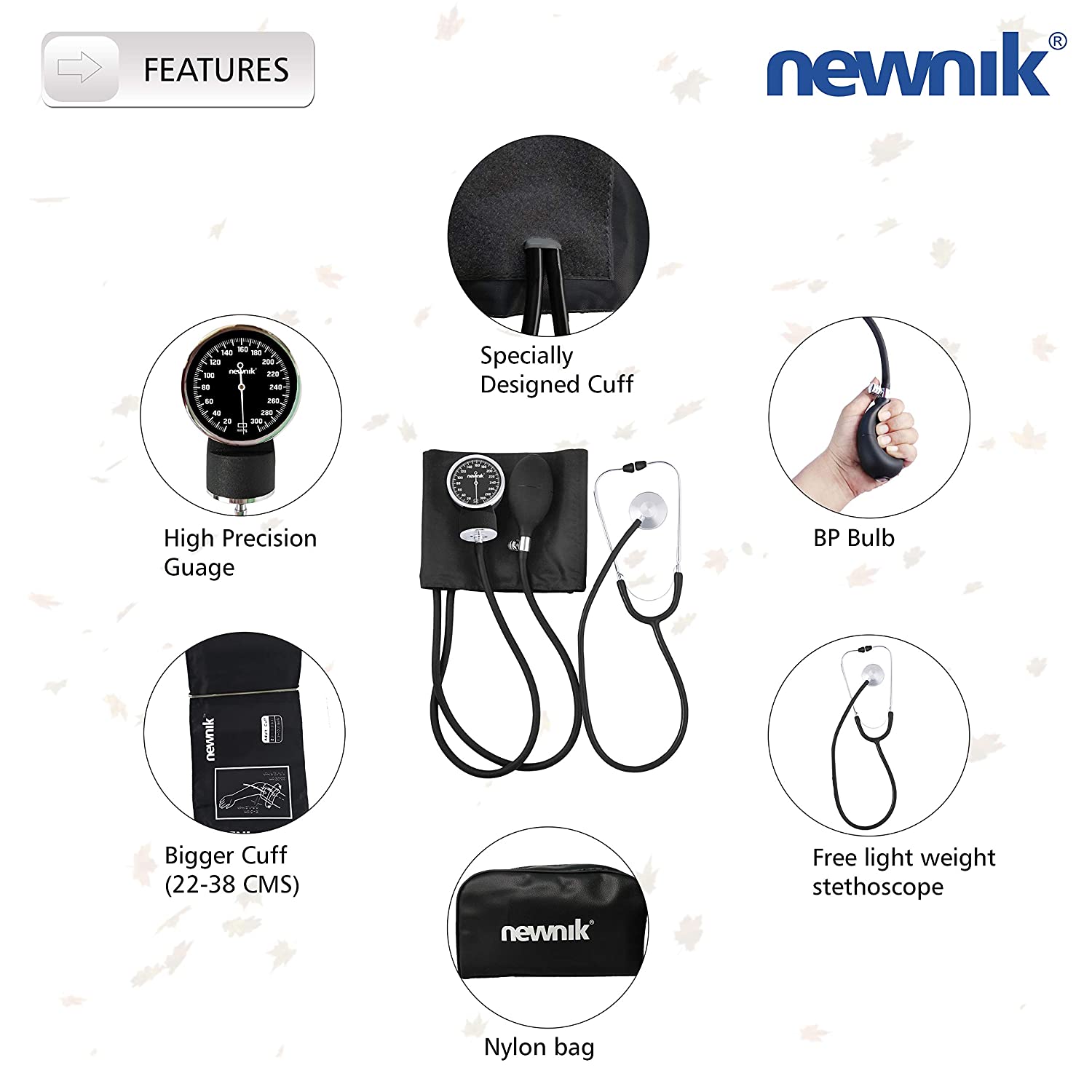 Newnik SP501 Sphygmomanometer/ Aneroid Bp Monitor - features