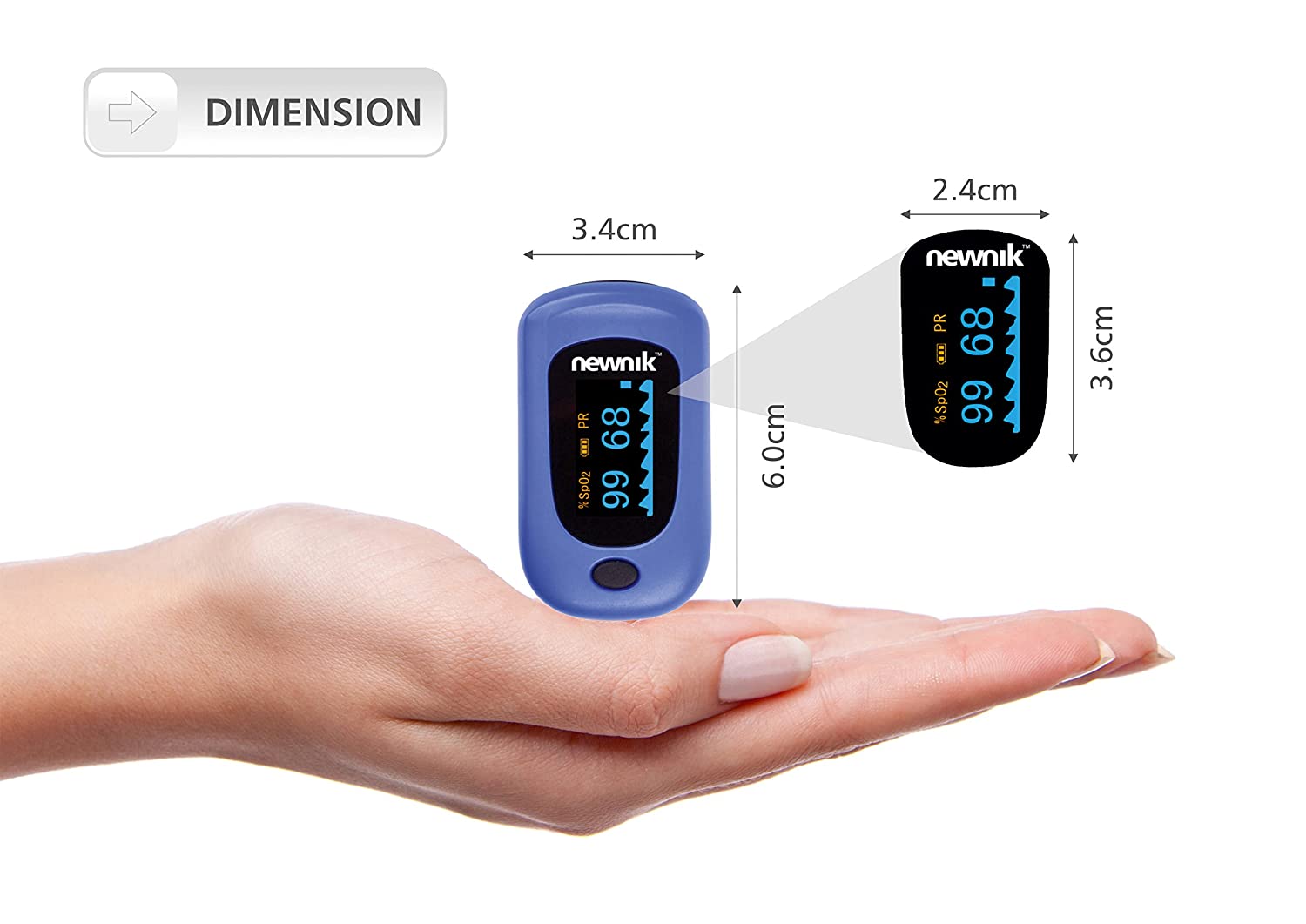 Newnik Fingertip Pulse Oximeter with Audio - PX701 (ROYAL BLUE)