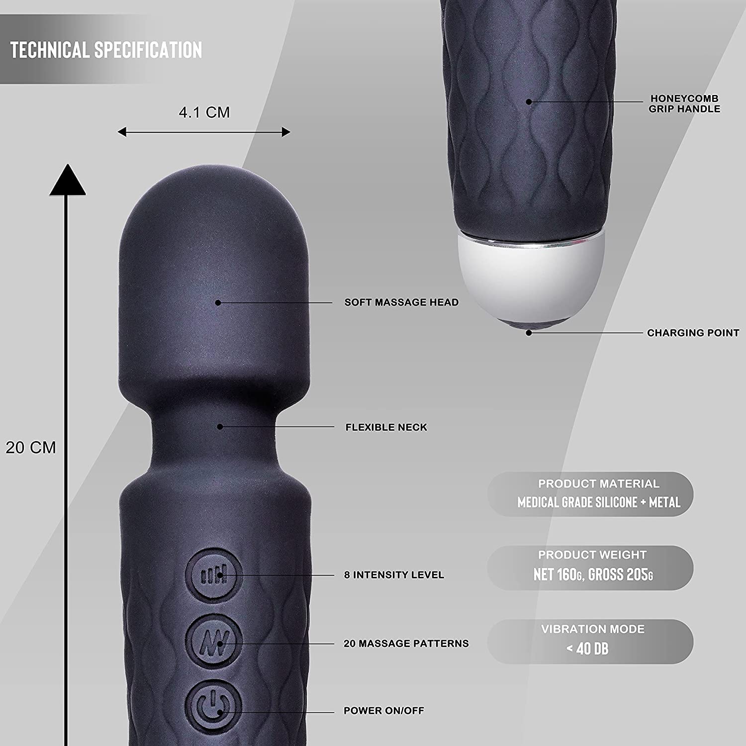 Handheld personal massager for pain relief
