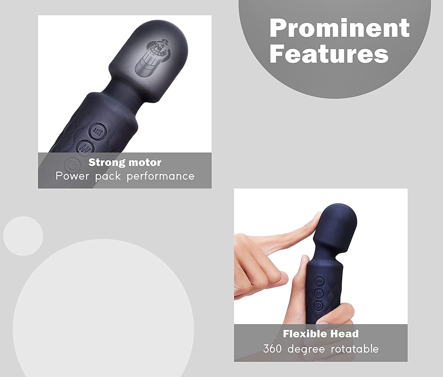 Electric waterproof body massager with vibration modes