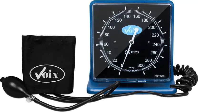 Voix HS-60A ABS Desk/Wall Type Sphygmomanometer – Manual BP Monitor (Black, Blue)