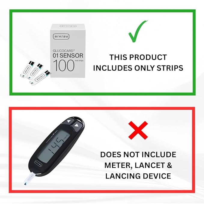 ARKRAY Glucocard 01 Mini/Plus- 100 Strips Pack | Bottle-Pack | Made in India | Japanese Technology
