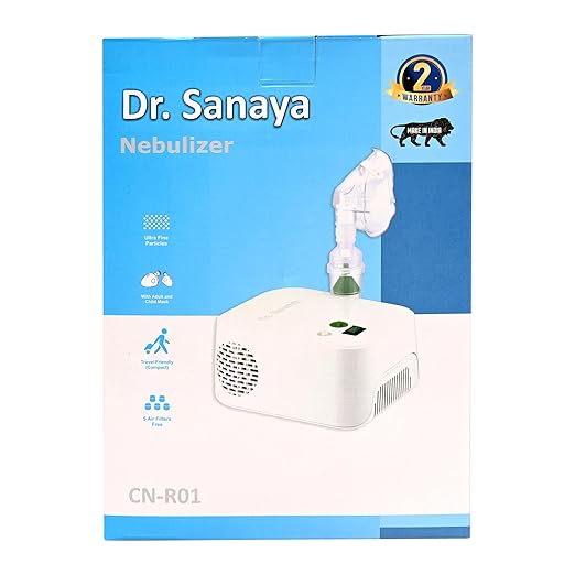 Dr. Sanaya Compressor Nebulizer for Child and Adult with 2 Years Replacement Warranty (Complete kit Adult and Child) (CDSCO Approved)