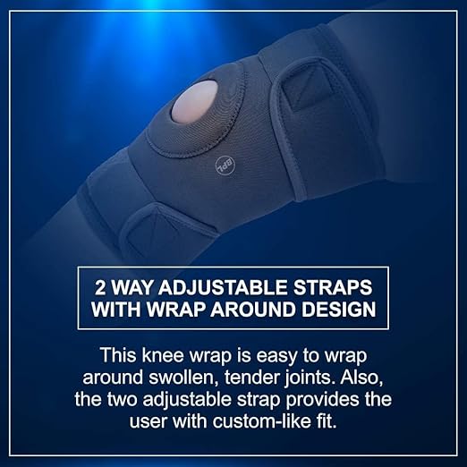 BPL OrthoCare Knee Wrap Premium with Open Patella | Breathable Knee Support Brace for Arthritis, Sports & Pain Relief – Grey