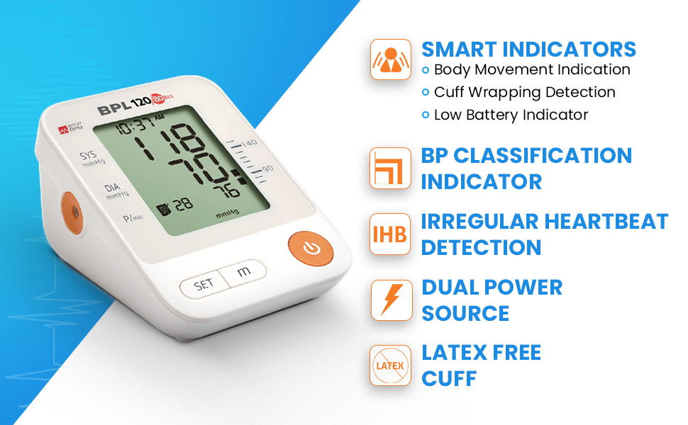 BPL Medical Technologies Automatic Blood Pressure Monitor BPL 120/80 B11 - (White)