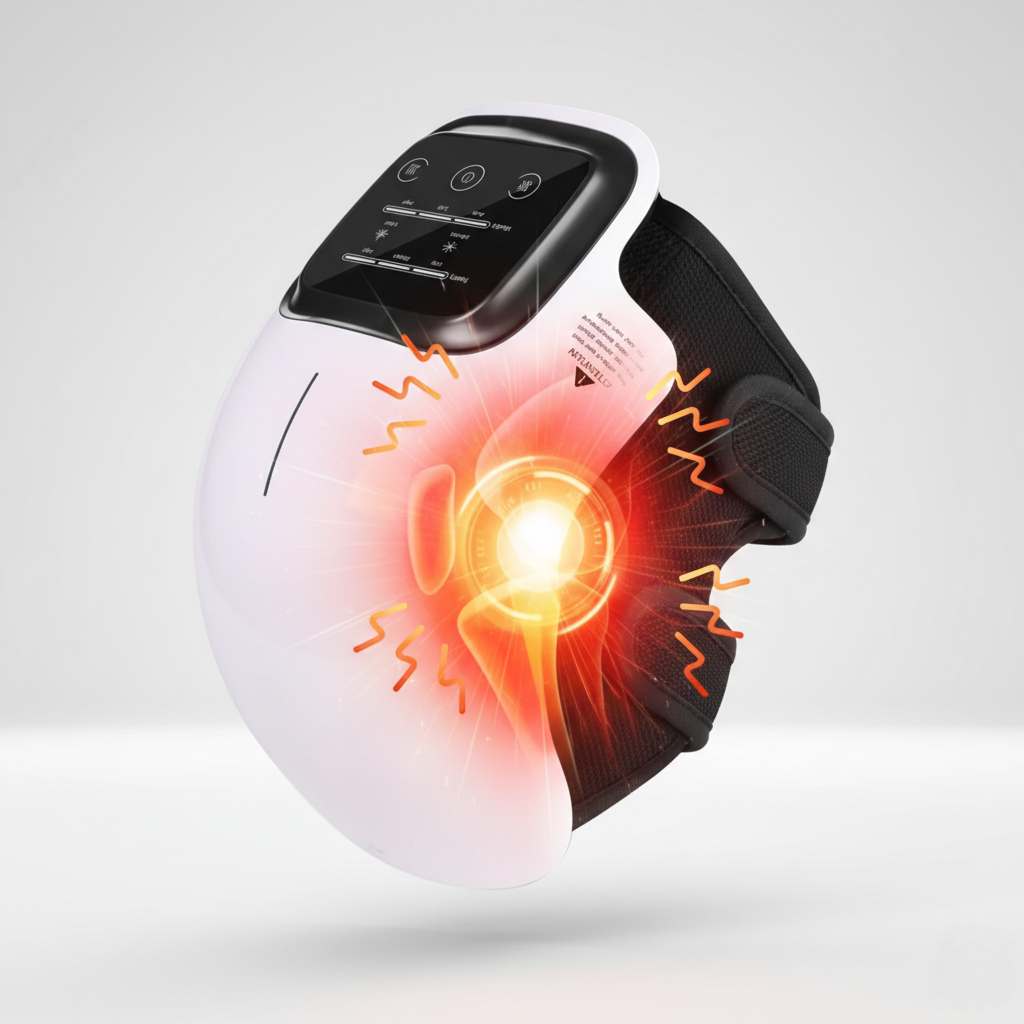 Dr. Sanaya Smart Knee Massager with Heat & Vibration | Rechargeable Joint Pain Relief Therapy Device