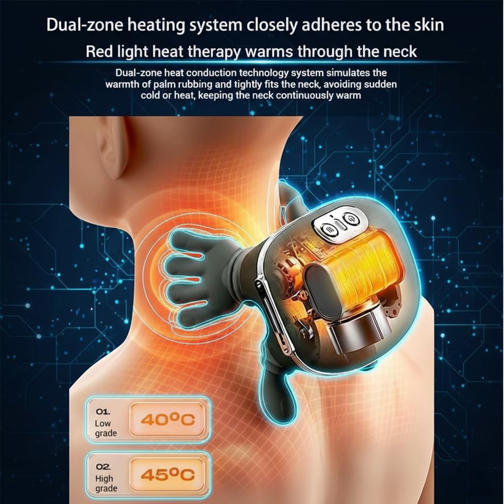 Dr. Sanaya 4D Bionic Shoulder & Neck Massager (Green) | Wireless Electric Body Massager