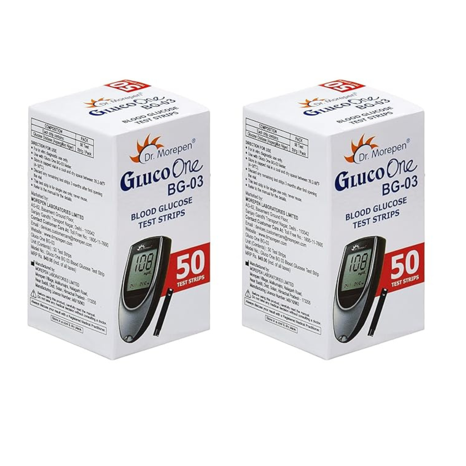 Dr. Morepen BG-03 Blood Glucose Test Strips