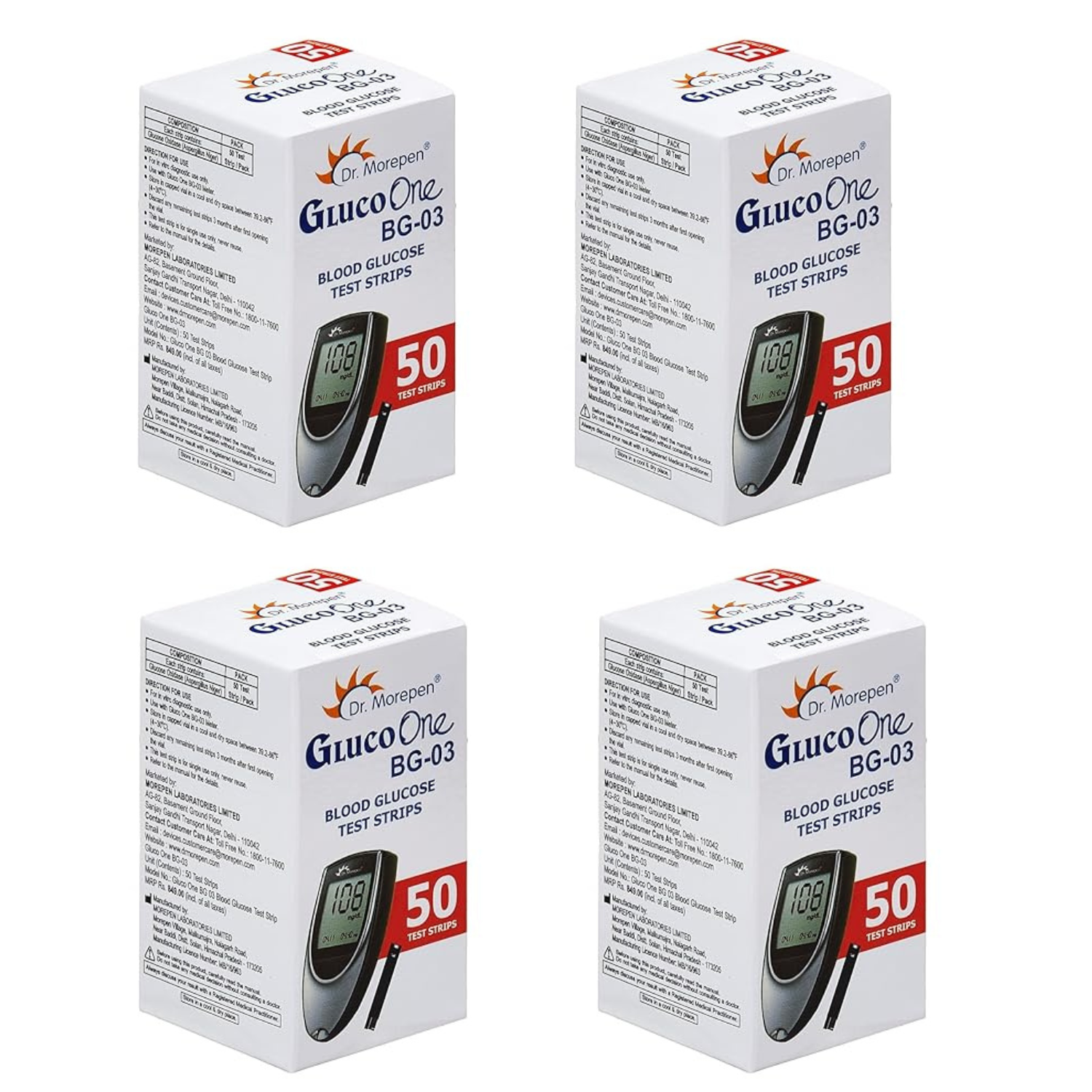 Dr. Morepen BG-03 Blood Glucose Test Strips