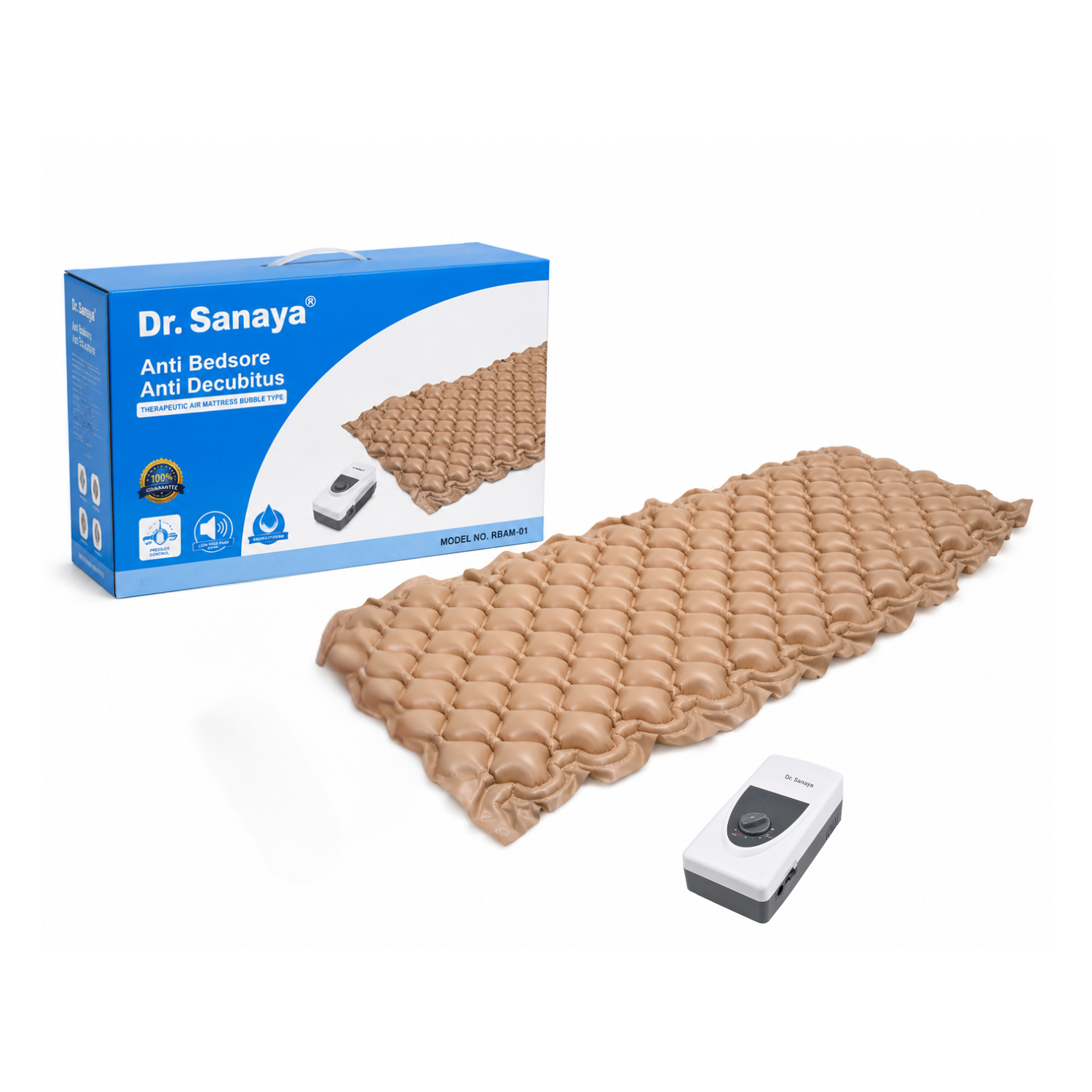 Dr. Sanaya Anti Bedsore Anti Decubitus Air Mattress with Air Pump (RBAM-01)