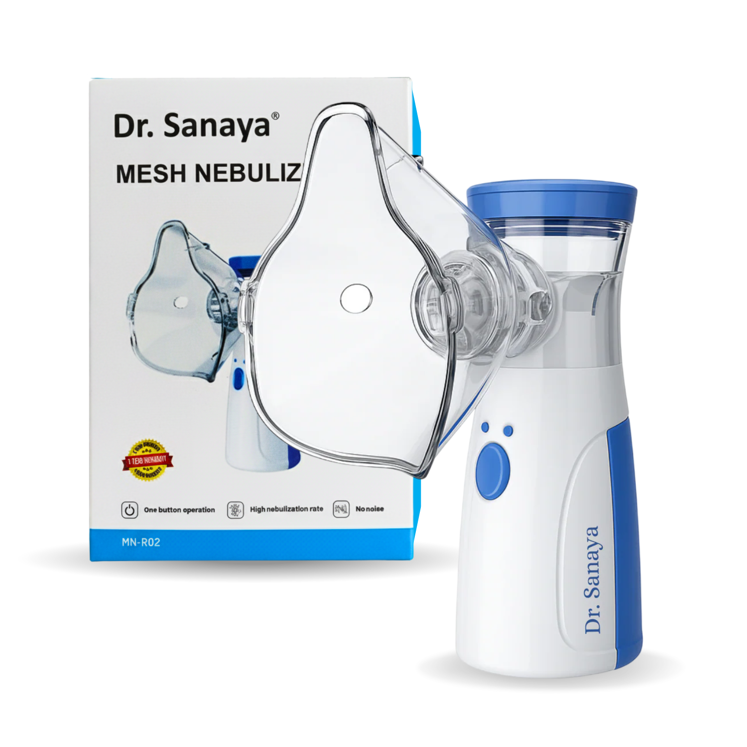 Dr. Sanaya Mesh Nebulizer Portable & Silent | Compact Handheld Nebulizer for Adults & Kids for Asthma and Cough Relief