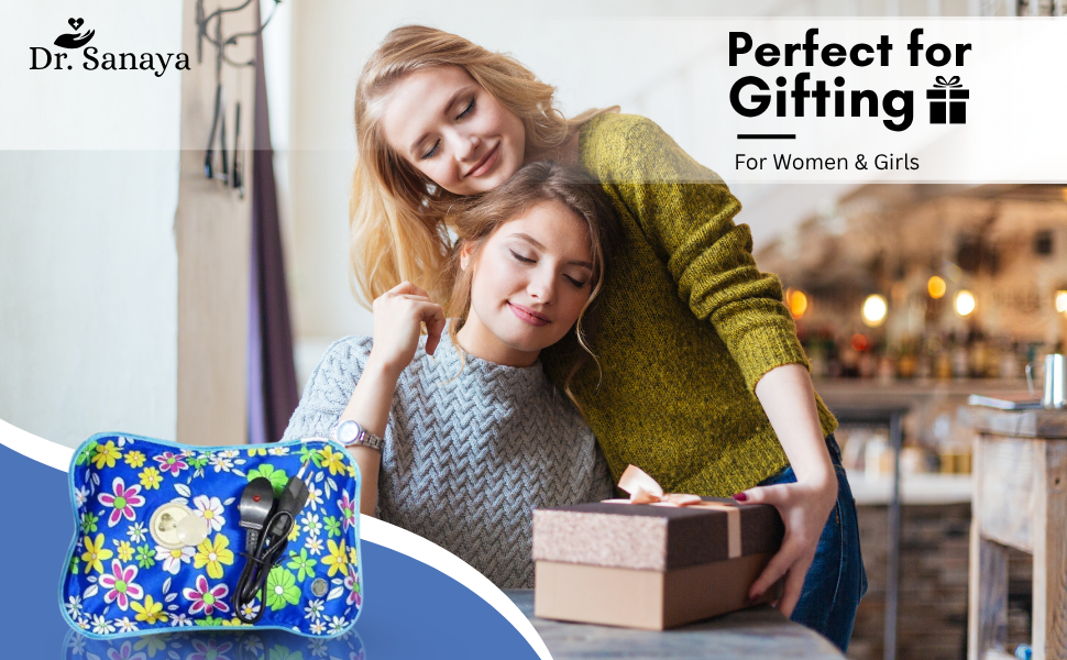 Dr. Sanaya Rechargeable Electric Gel Hot Water Bag | Pre-Filled Heating Pad for Pain Relief, Menstrual Cramps, Arthritis, Back & Muscle Aches (Multicolor/Degine)