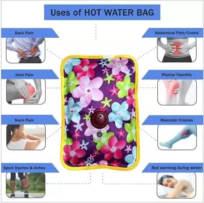Dr. Sanaya Rechargeable Electric Gel Hot Water Bag | Pre-Filled Heating Pad for Pain Relief, Menstrual Cramps, Arthritis, Back & Muscle Aches (Multicolor/Design)