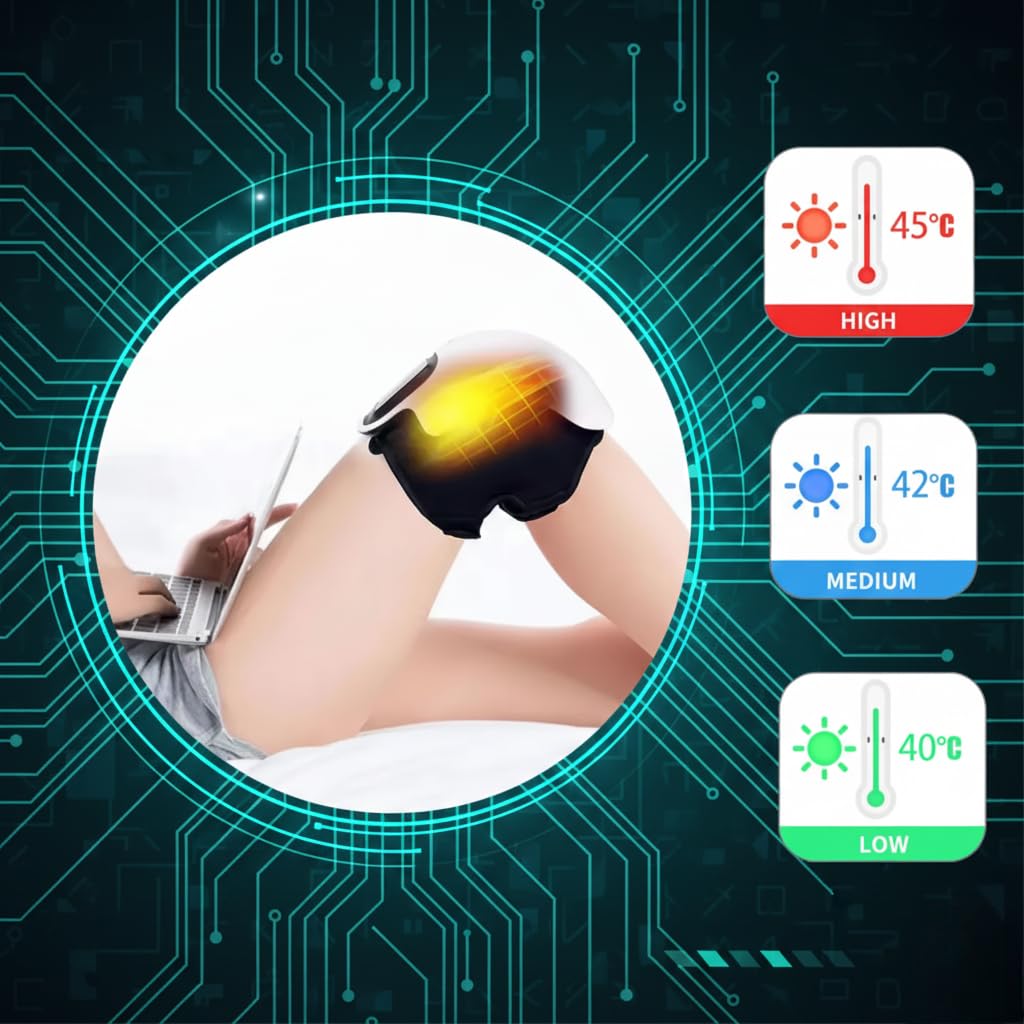Dr. Sanaya Smart Knee Massager with Heat & Vibration | Rechargeable Joint Pain Relief Therapy Device