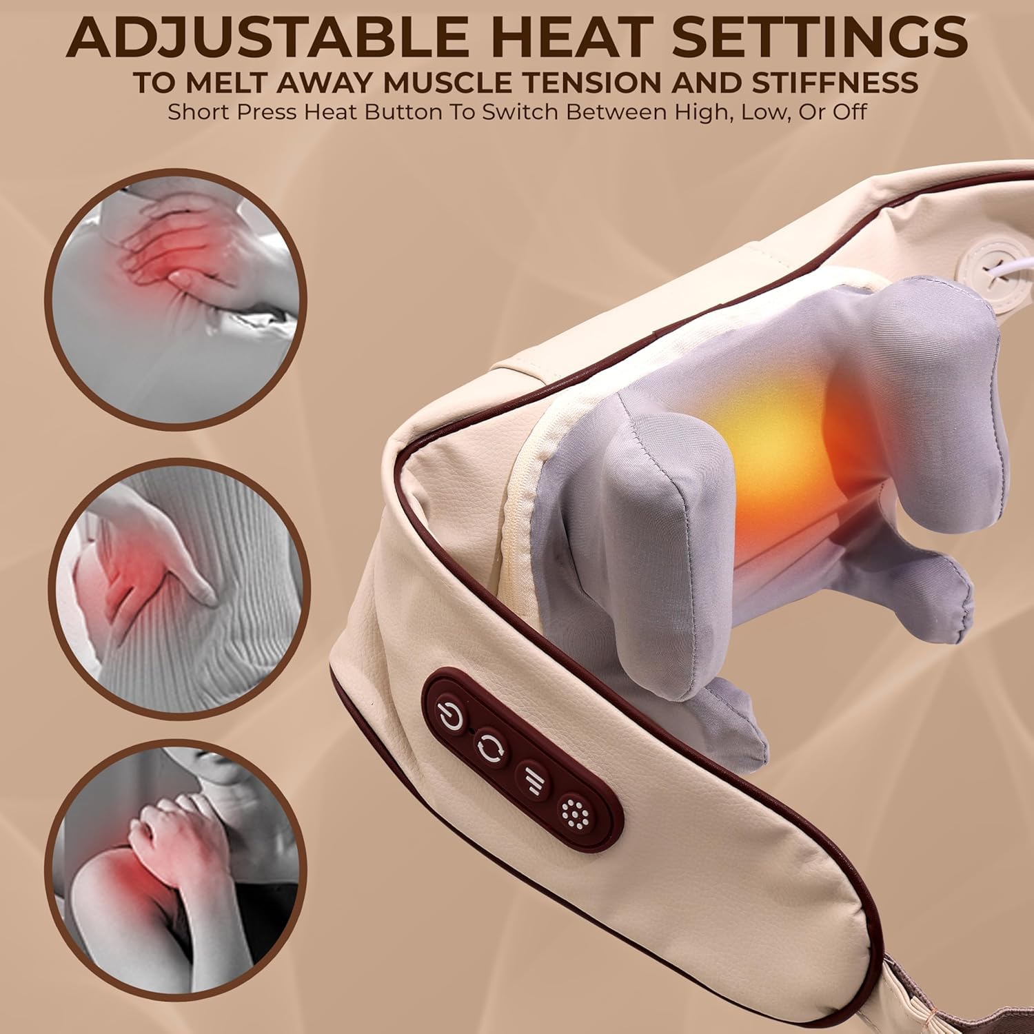 Dr. Sanaya 6D Neck, Shoulder & Legs Massager with Heat | Cordless Rechargeable Body Massager