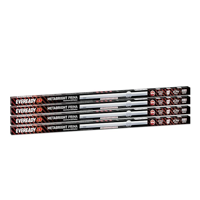 Multiple packages of Eveready Metabright Prima batteries on a white background