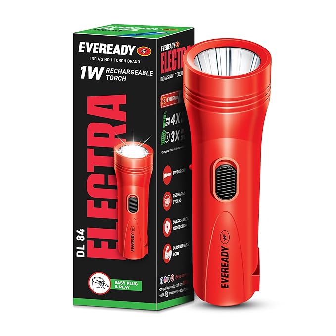 Eveready DL84 Electra Rechargeable Torch Front View