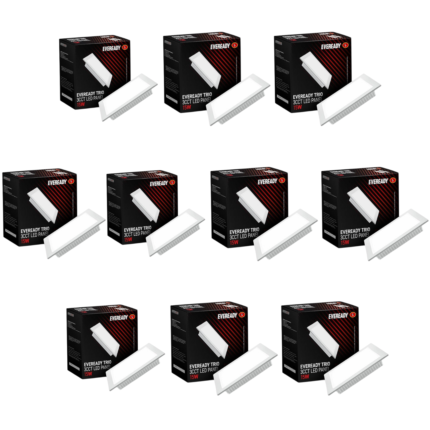 10 box of Eveready Trio 3 CCT LED panel 