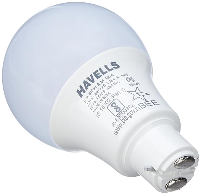 Havells 9W LED Bulb (Warm White, 3000K)