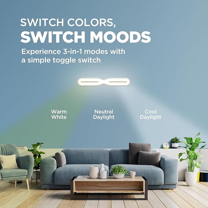 Havells Aurora Plus 20W Glamtube 3 in 1 (3000K/4000K/6500K) | Decorative Light | Tubelight | CCT Changing | Easy on Eyes | No UV/IR Radiation | Premium Design | Energy Efficient|Upto 4Kv Surge Protection