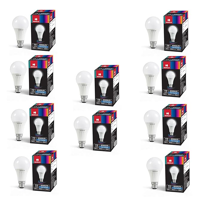 Havells Sensolite 9W Motion Sensor Led Bulb |Auto on-Auto off|5 Mtr Radius Sensor Area (B22 Cool day white)