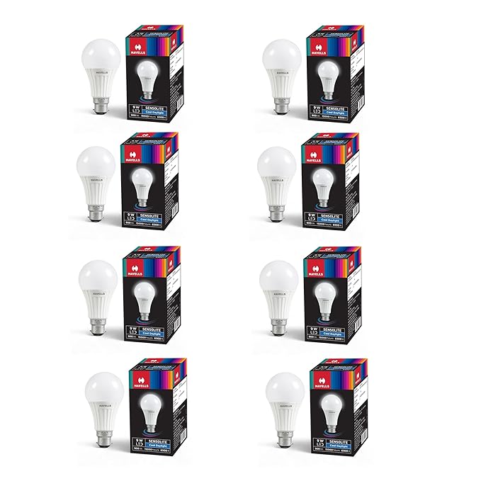 Havells Sensolite 9W Motion Sensor Led Bulb |Auto on-Auto off|5 Mtr Radius Sensor Area (B22 Cool day white)