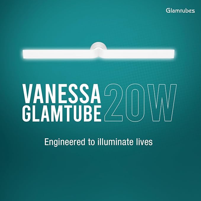 Havells Vanessa Plus 20W Glamtube 3 in 1 (3000K/4000K/6500K) | Decorative Light | Tubelight |CCT Changing |Easy on Eyes | No UV/IR Radiation | Premium Design | Energy Efficient | Upto 4Kv Surge Protection