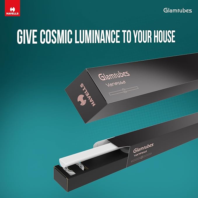 Havells Vanessa Plus 20W Glamtube 3 in 1 (3000K/4000K/6500K) | Decorative Light | Tubelight |CCT Changing |Easy on Eyes | No UV/IR Radiation | Premium Design | Energy Efficient | Upto 4Kv Surge Protection