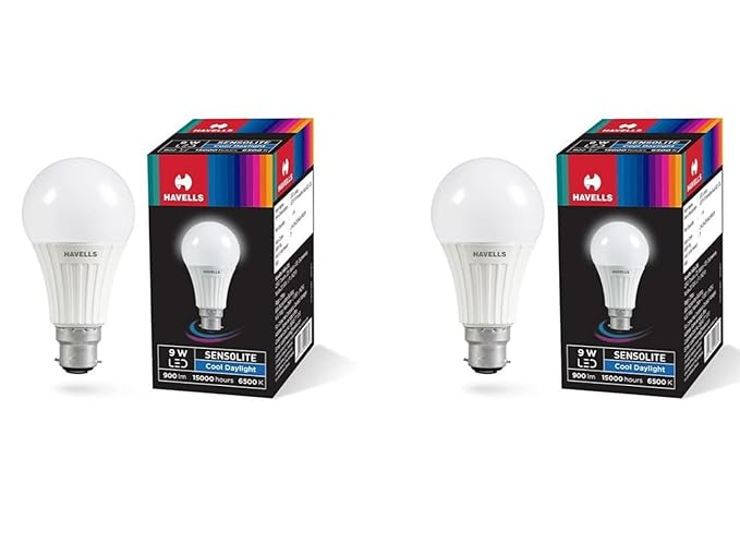 Havells Sensolite 9W Motion Sensor Led Bulb |Auto on-Auto off|5 Mtr Radius Sensor Area (B22 Cool day white)