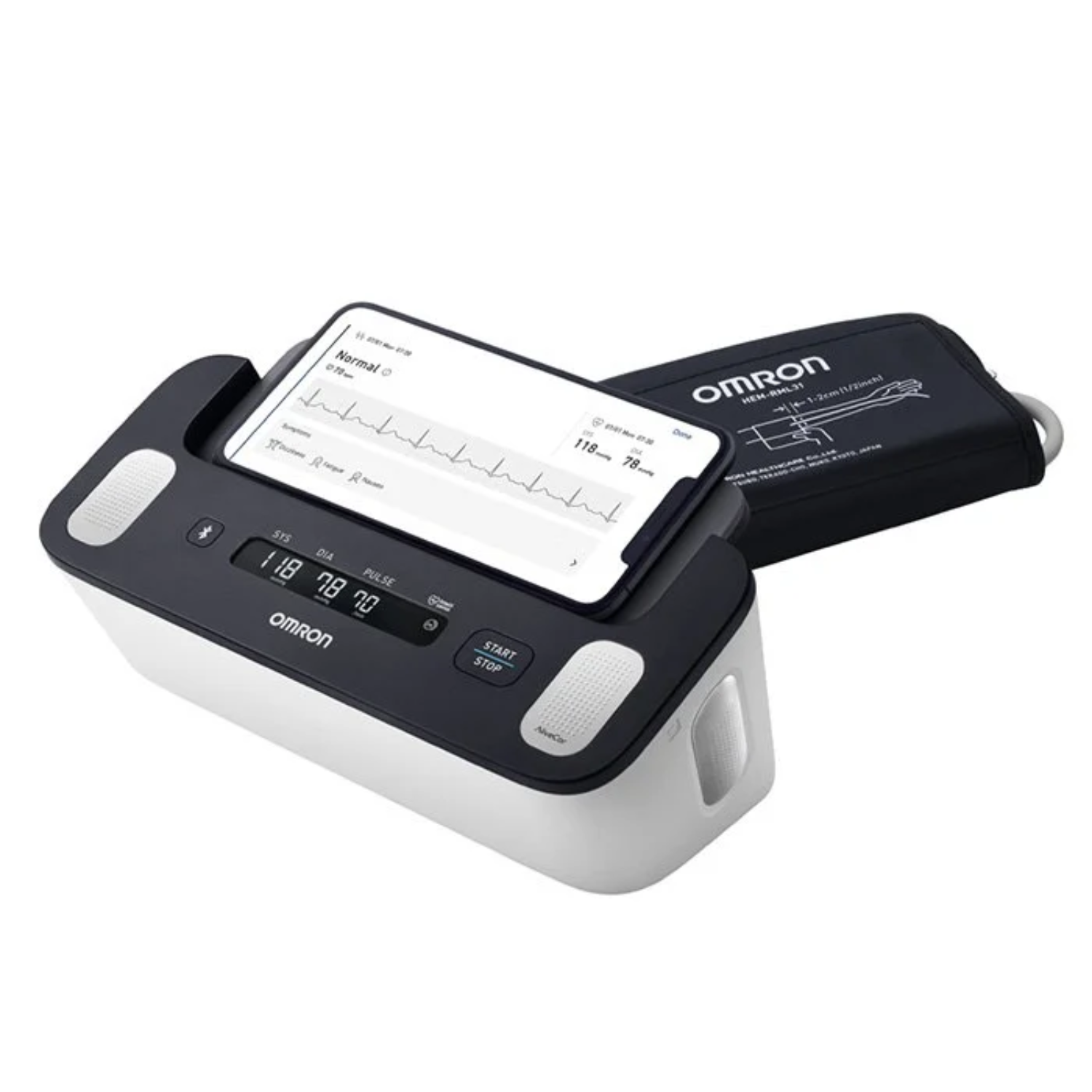 Omron HEM-7530T BP Monitor with ECG | Hospital-Grade BP, ECG & AFib Detection Device for Accurate Clinical Measurements