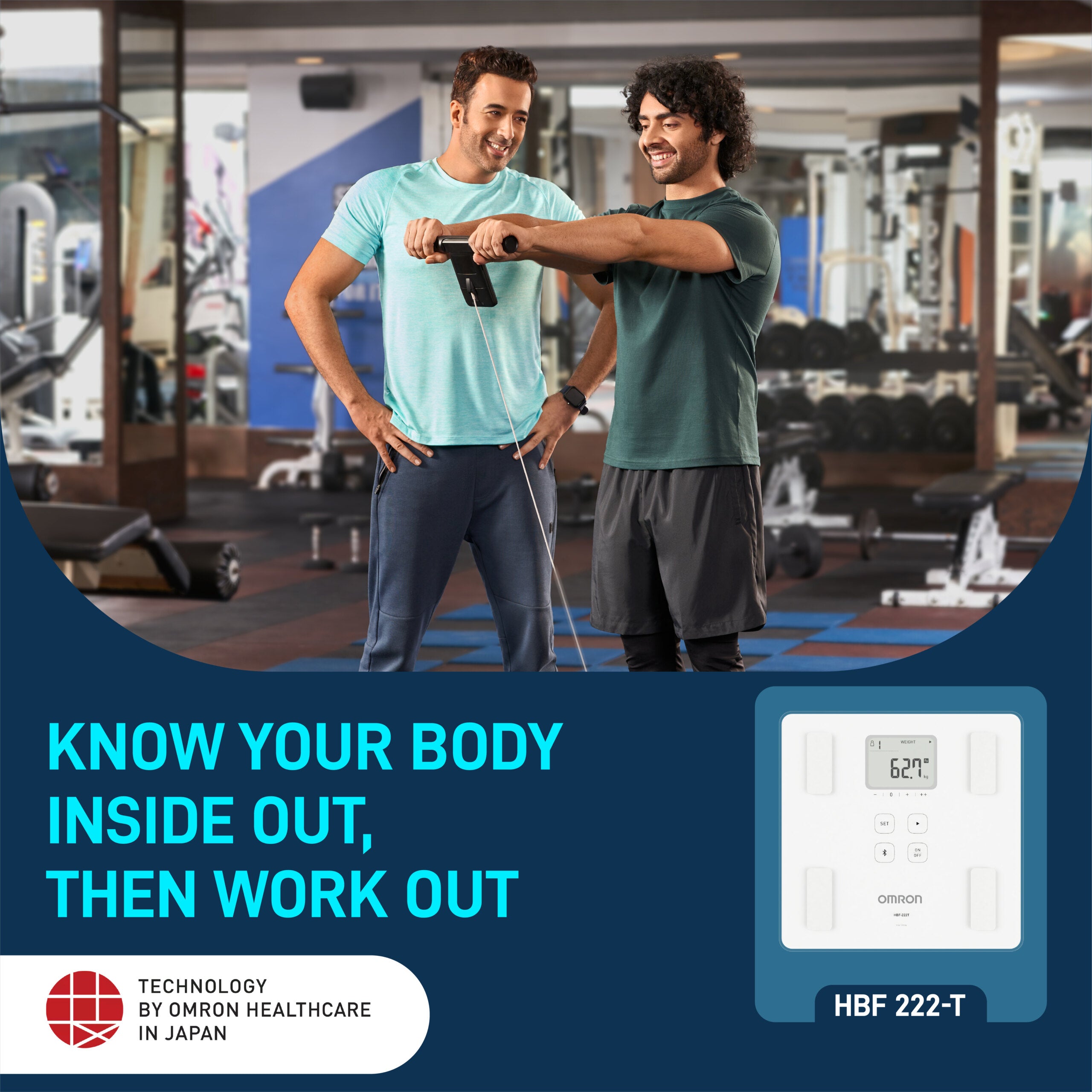 Omron HBF 222T Bluetooth Body Composition Monitor | Smart Fitness & Health Tracking Scale