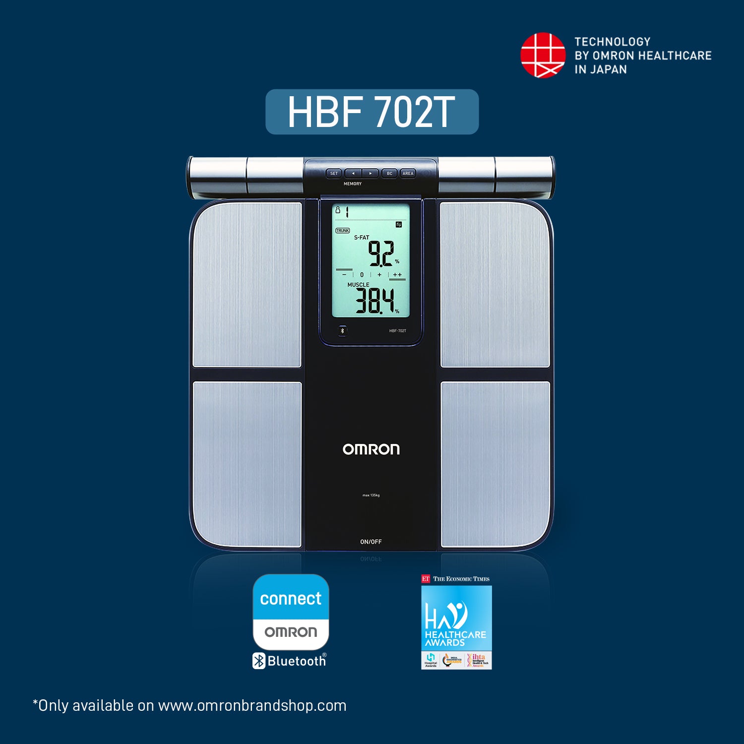 Omron HBF 702T Body Composition Monitor – Silver