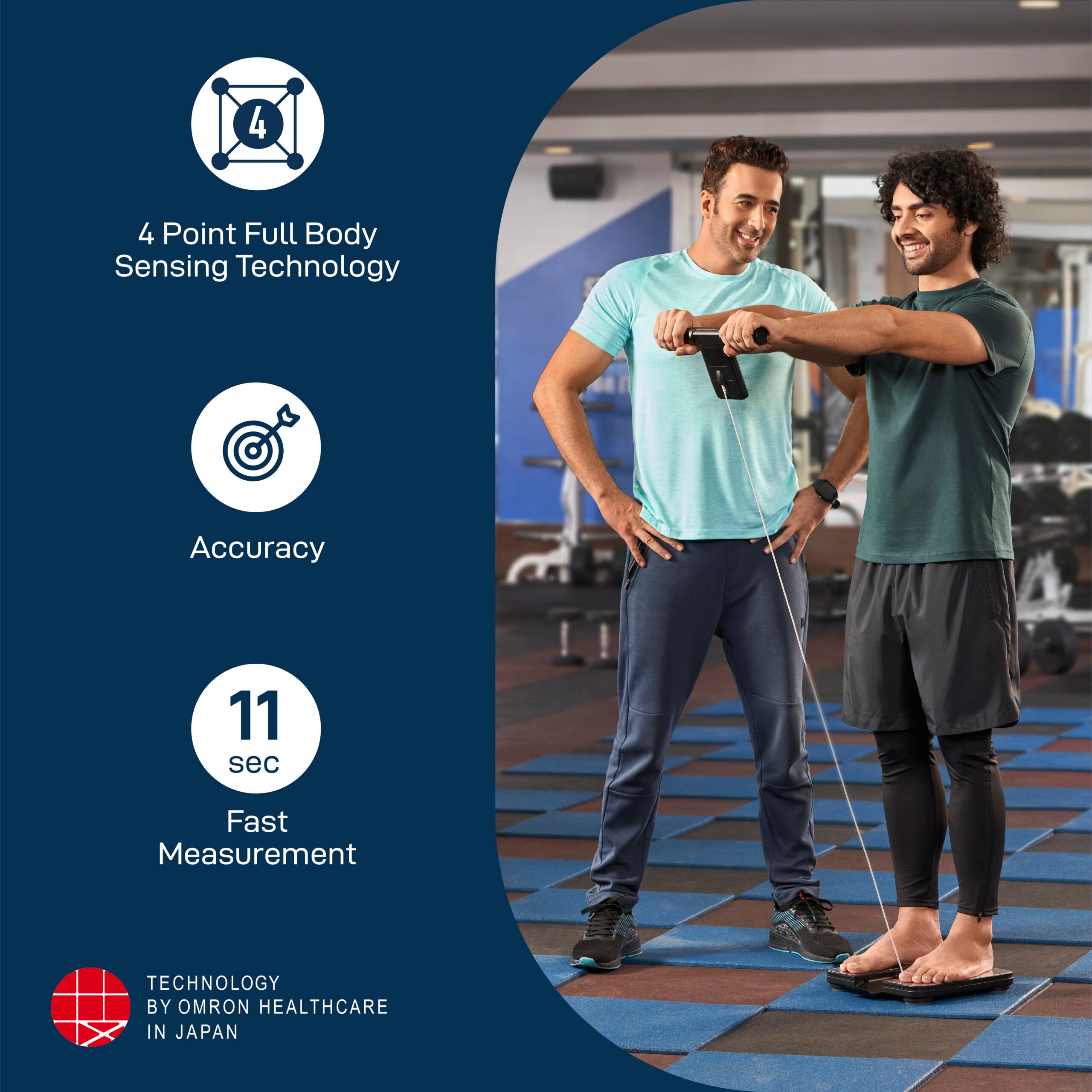 Omron Karada Scan HBF 702T Digital Body Composition Monitor (Silver) | Smart Health & Fitness Analyzer