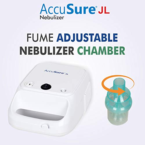 AccuSure JL White Compressor Complete Kit Nebulizer with Child and Adult Masks
