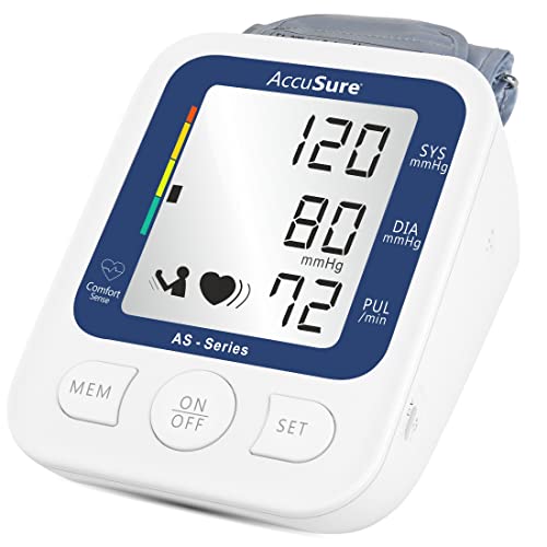 AccuSure AS Series Automatic and Advance Feature Blood Pressure Monitoring System, White