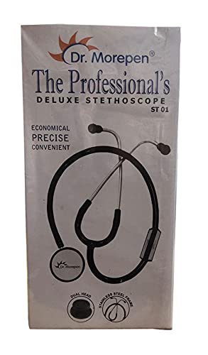 Dr Morepen The Professional's Deluxe Stethocope, Black