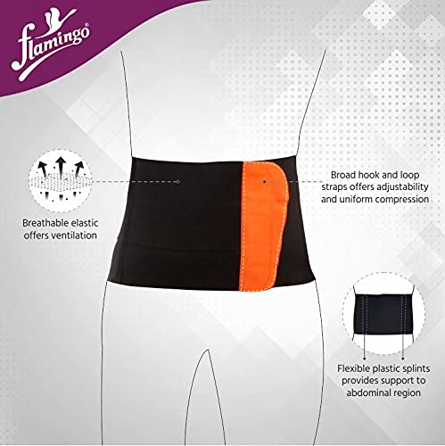 Flamingo Abdominal Support belt for Women After Delivery Tummy Reduction, Lumbar Sacral Support Waist Belt Back Pain Relief-Compression Belt with dual Adjustable Straps, fat reduction