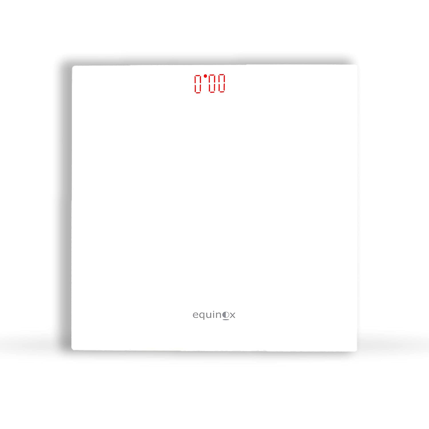 Equinox Personal Digital Weighing Scale EQ-EB-9000 for body weight, Slim and Sleek, Magic Display in Red color, Ultra Lightweight, 18 months warranty (white)