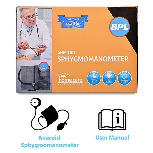 BPL Medical Technologies Aneroid Sphygmomanometer Blood Pressure Monitor (Gray)