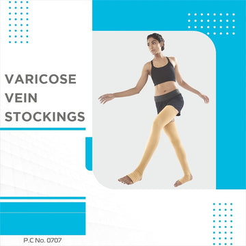 Vissco Varicose Vein Stockings -Thigh Length (Above Knee), Leg Compres