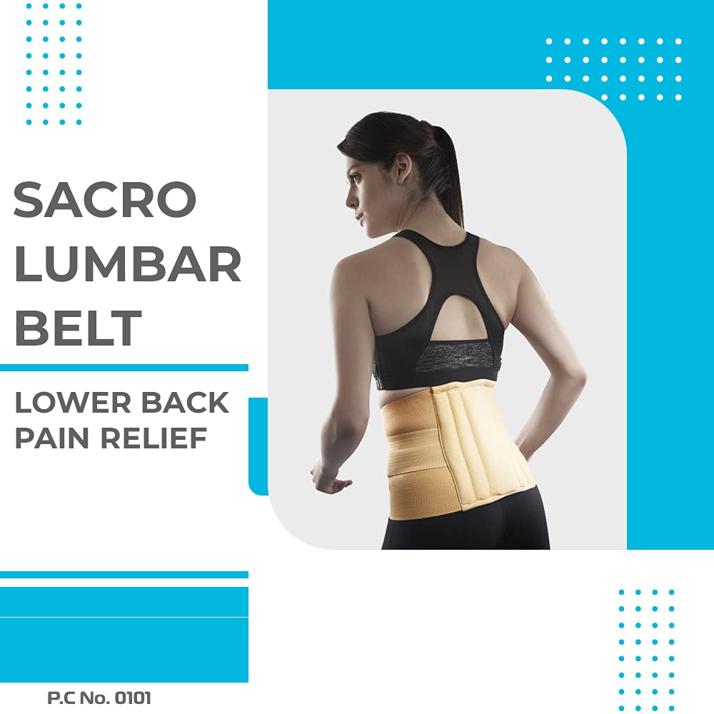 Vissco Sacro Lumbar Belt (Mild Support), Back Support for the Lumbar Spine, Pain Solution for Back and Abdomen 