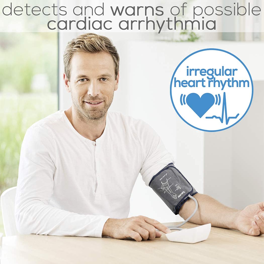 Beurer BM 27 upper arm blood pressure monitor with cuff position control and the automatic incorrect usage message With German Technology & 5 Years warranty