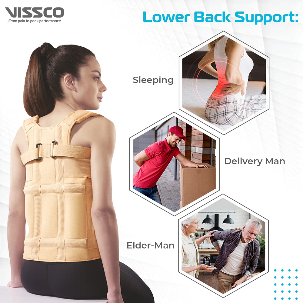 Vissco Dorso Lumbar Spinal Brace (Taylor Brace), Back Support for Stability & Immobilisation, Post Spine Surgery 