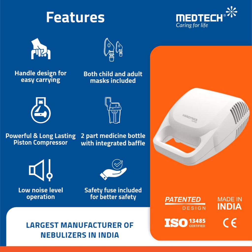 Mendtech Machine Medtech Handyneb Smart Compressor Nebulizer Machine with Kit