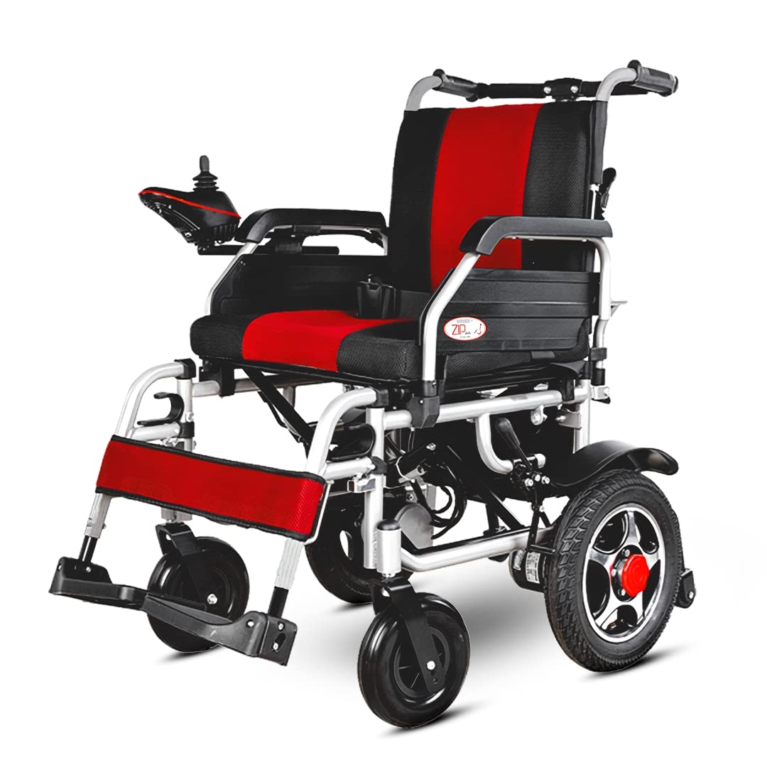 Vissco Zip Lite Power Wheelchair with Single Battery, 10Km Per Charge, Durable & Long Lasting, Weight Bearing Capacity 100kg