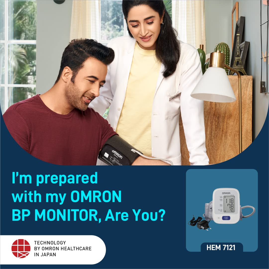 Omron HEM-7121 Blood Pressure Monitor Fully Automatic Digital Aa
